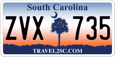 SC license plate ZVX735