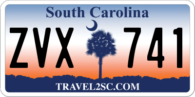 SC license plate ZVX741