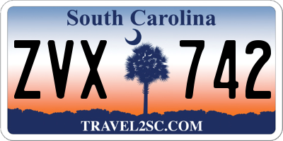 SC license plate ZVX742