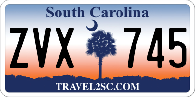 SC license plate ZVX745