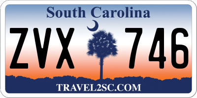 SC license plate ZVX746