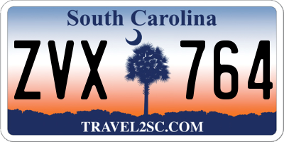 SC license plate ZVX764