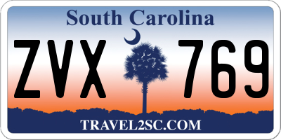 SC license plate ZVX769