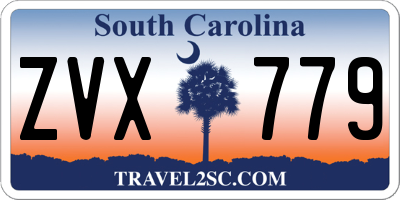 SC license plate ZVX779