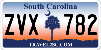 SC license plate ZVX782