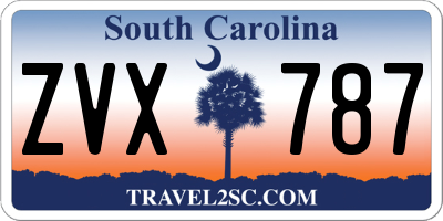 SC license plate ZVX787