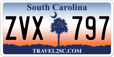 SC license plate ZVX797