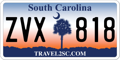 SC license plate ZVX818