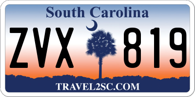 SC license plate ZVX819