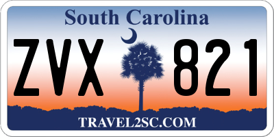 SC license plate ZVX821