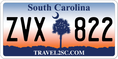 SC license plate ZVX822