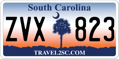 SC license plate ZVX823