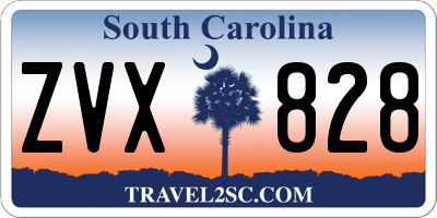 SC license plate ZVX828