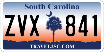 SC license plate ZVX841