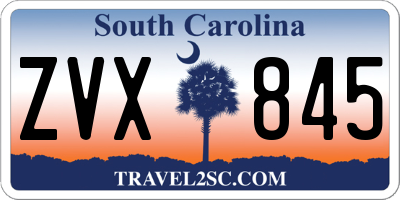 SC license plate ZVX845