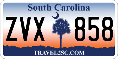 SC license plate ZVX858