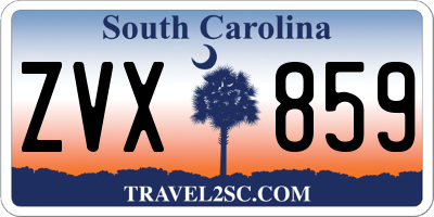 SC license plate ZVX859