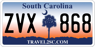 SC license plate ZVX868