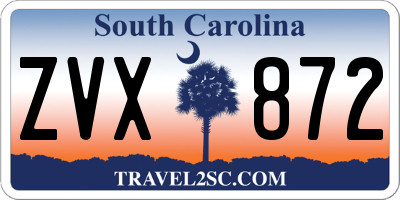 SC license plate ZVX872
