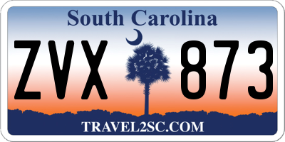 SC license plate ZVX873