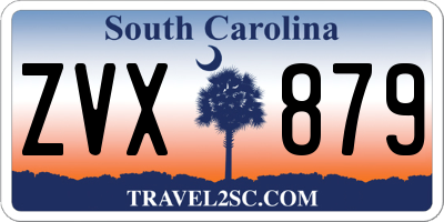 SC license plate ZVX879