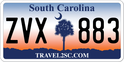SC license plate ZVX883