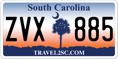 SC license plate ZVX885