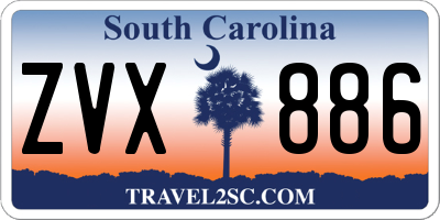 SC license plate ZVX886