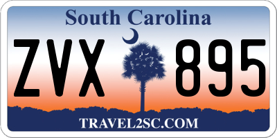 SC license plate ZVX895