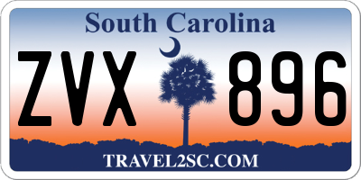 SC license plate ZVX896