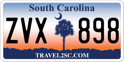 SC license plate ZVX898