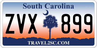 SC license plate ZVX899