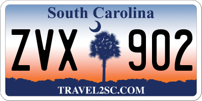SC license plate ZVX902
