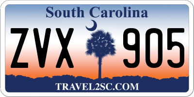 SC license plate ZVX905