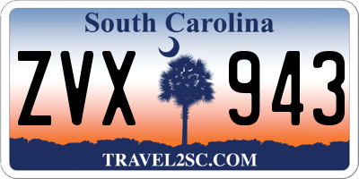 SC license plate ZVX943