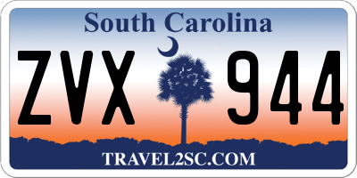 SC license plate ZVX944
