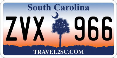 SC license plate ZVX966