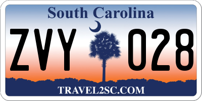 SC license plate ZVY028