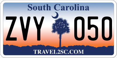 SC license plate ZVY050