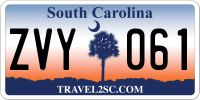 SC license plate ZVY061
