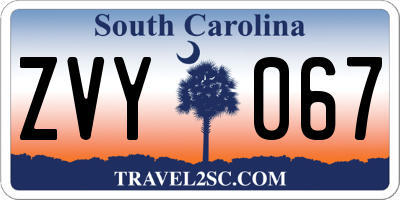 SC license plate ZVY067