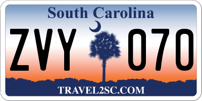 SC license plate ZVY070