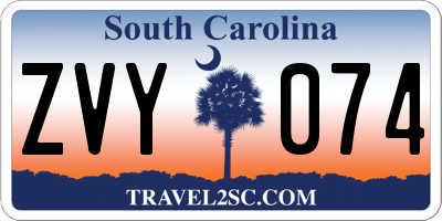 SC license plate ZVY074