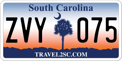 SC license plate ZVY075
