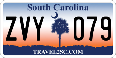 SC license plate ZVY079