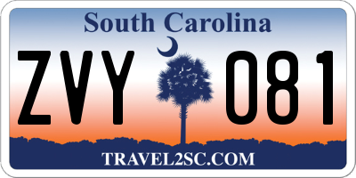SC license plate ZVY081