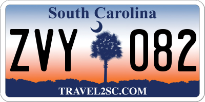 SC license plate ZVY082