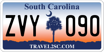 SC license plate ZVY090