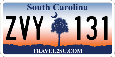 SC license plate ZVY131