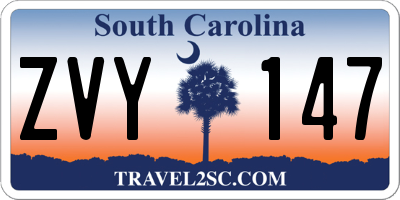 SC license plate ZVY147
